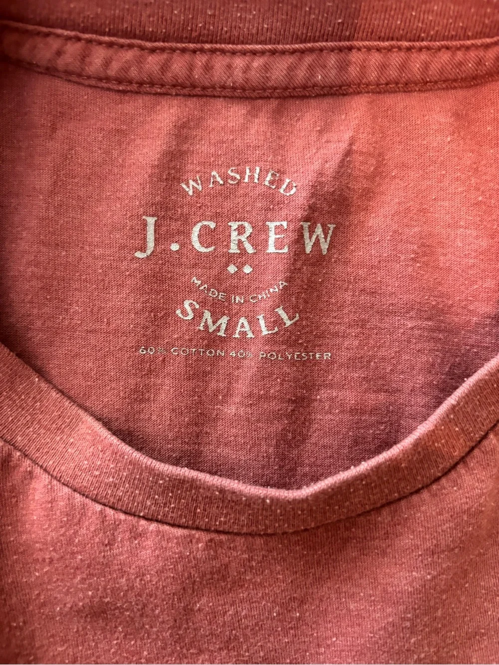 J. Crew Men's Long Sleeve Crewneck Shirt in Coral